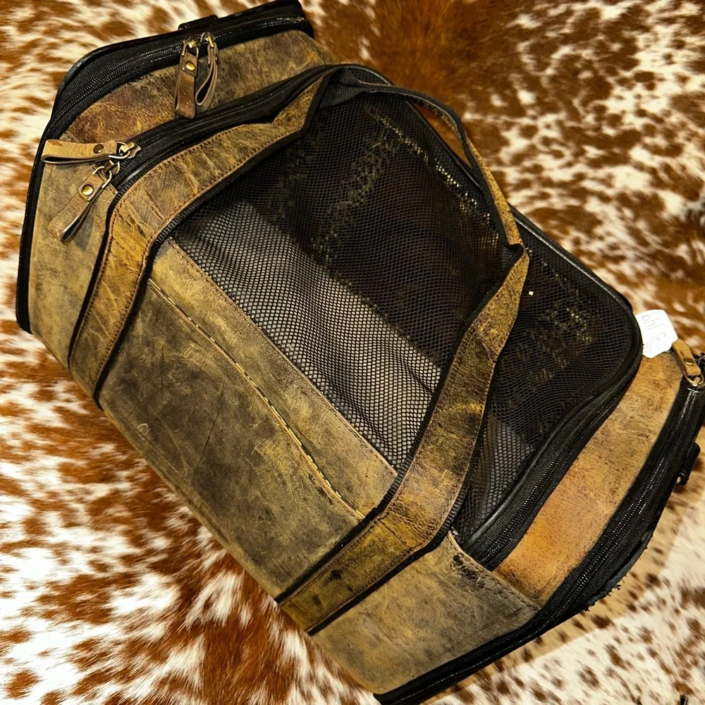 Myra Bag Brown and Black Dog Carrier Travel